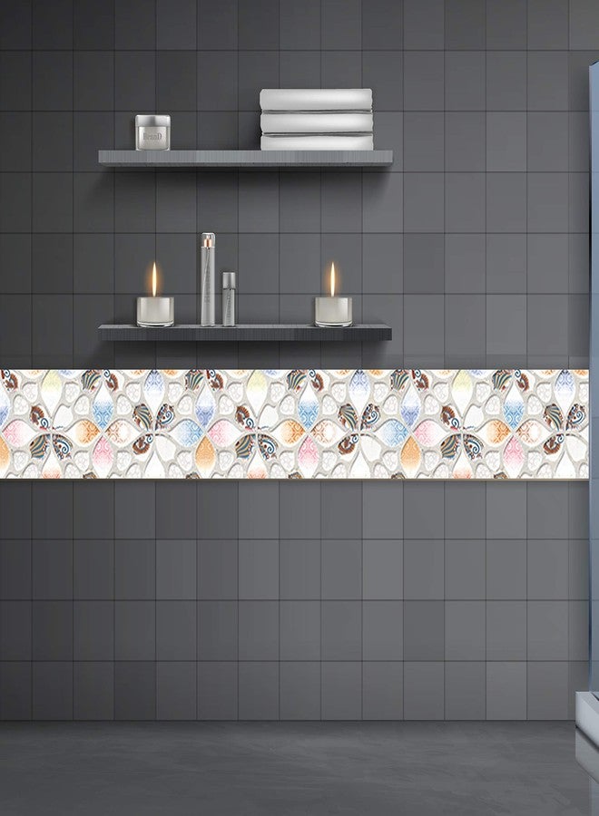 Decor Production Oil & Water Proof Self Adhesive Wall Polyvinyl Chloride Tile Stickers for Home Living Room Bedroom Kitchen Stylish Walls Floor (Design 03, Wide 6 in, Length 48 Inches) - Image 4
